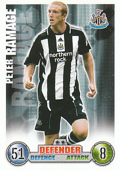 Peter Ramage Newcastle United 2007/08 Topps Match Attax #215